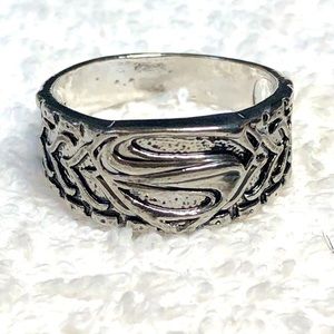 *HOST PICK *Mens plated SUPERMAN ring -10